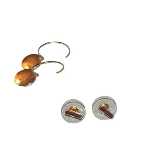 Nine West Jewelry - Nine West gold tone disc drop & gold tone dash earrings